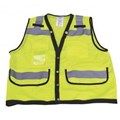 1279-LS-CID Lime Mesh Class 2 Premium Vest with Clear ID pocket